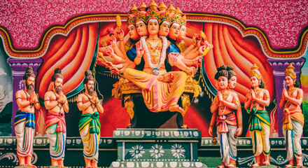Multi-headed Hindu deity