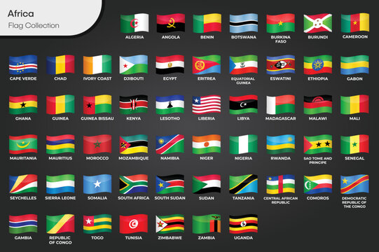 Africa flags collection