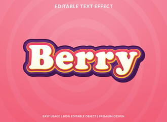 berry editable text effect template use for business logo and brand