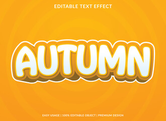 autumn editable text effect template use for business logo and brand