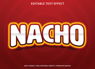 nacho editable text effect template use for business logo and brand