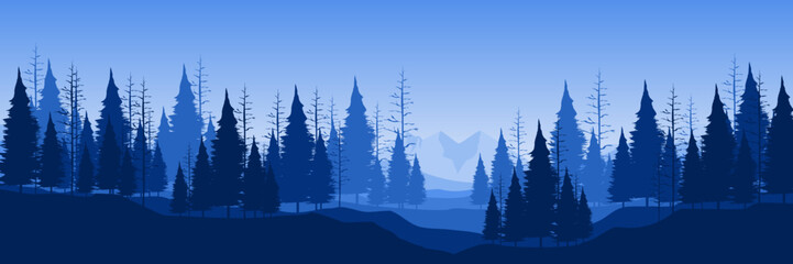 mountain landscape flat design vector illustration good for background, wallpaper, backdrop, and design template	
