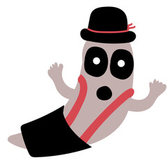 cute ghost childish vector element