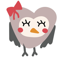 cute owl childish hand drawn vector element