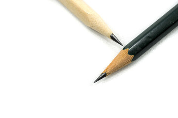 two pencils of green and brown, Suitable for Web Landing Page
