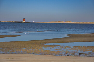 Cape Henlopen Lighthouse on a Cold December Day, Delaware USA, Lewes, Delaware © Walt