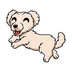 Cute maltese puppy dog cartoon