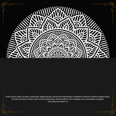 Mandala template with elegant, classic elements. Great for invitation, flyer, menu, brochure, background