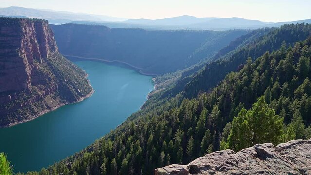 From the edge of Red Canyon overlook at Flaming Gorge in the Utah wilderness.