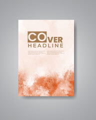 Cards with watercolor background. Design for your cover, date, postcard, banner, logo.