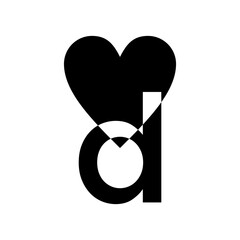 D and love logo