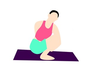 woman doing yoga exercise
