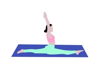 woman doing yoga exercise