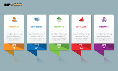 Business data visualization. Process chart. Abstract elements of graphs, diagrams with steps, options, sections or processes. Vector business template for presentations. Creative concept for infograph