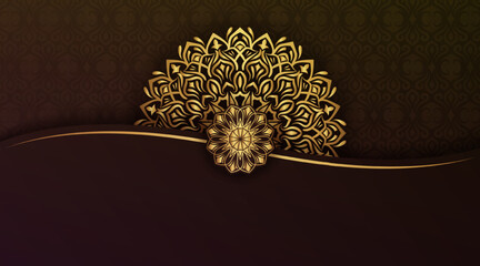 luxury ornamental mandala gold, vector design