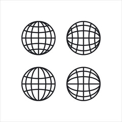 Vector collection of earth models.