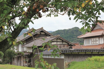 日本の田舎の古民家の風景