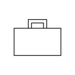 Graphic flat suitcase icon for your design and website