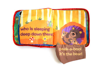 an educational book for toddlers made from safe fabrics for babies