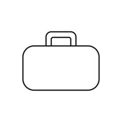 Graphic flat suitcase icon for your design and website