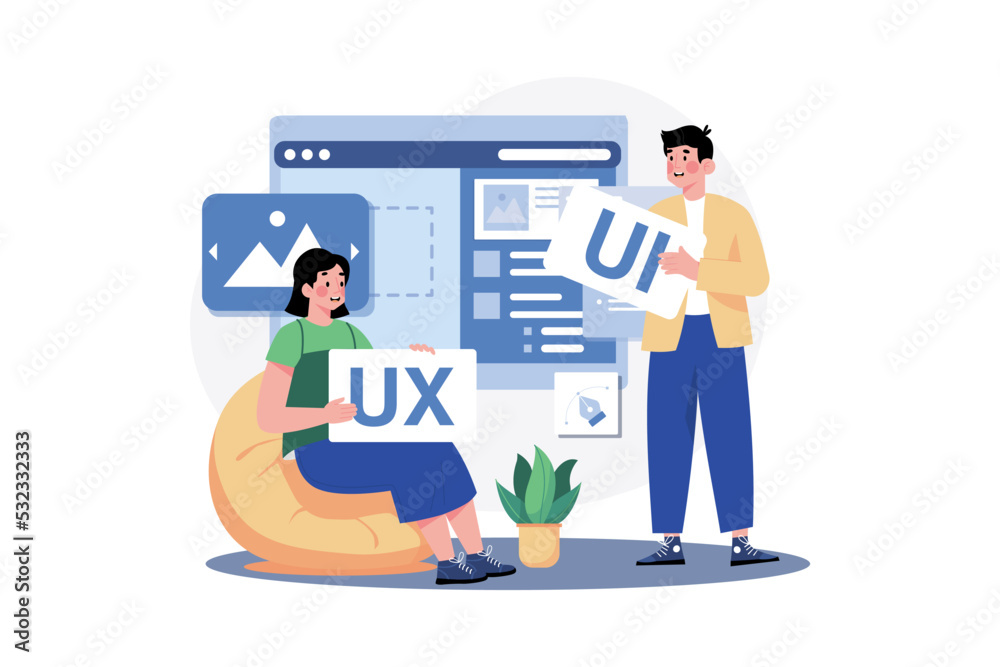 Wall mural team o.f ux ui designer mobile development experience app