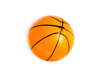 toy basketball for kids isolated on a white background.