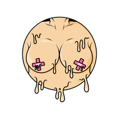 sexy girl body design illustration with melting style