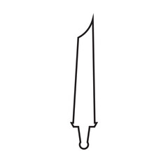 Graphic flat sword icon for your design and website