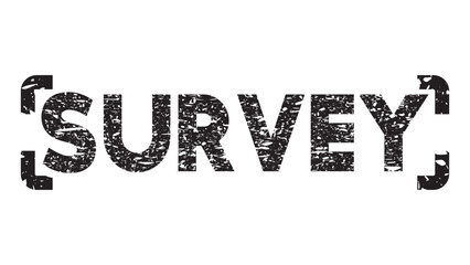Simple vintage rubber stamp with Survey text.