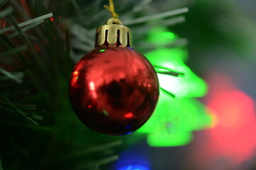 christmas decoration hanging on tree