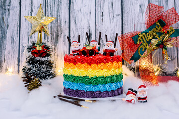 Fototapeta premium christmas decoration in the snow