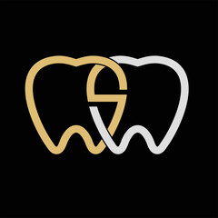letter S with tooth