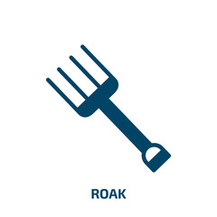 roak icon from agriculture farming and gardening collection. Filled roak, gardening, fruit glyph icons isolated on white background. Black vector roak sign, symbol for web design and mobile apps
