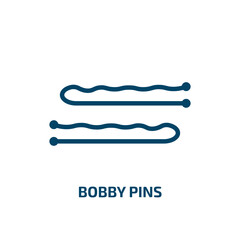 bobby pins icon from beauty collection. Filled bobby pins, beauty, hair glyph icons isolated on white background. Black vector bobby pins sign, symbol for web design and mobile apps