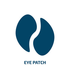 eye patch icon from beauty collection. Filled eye patch, patch, collection glyph icons isolated on white background. Black vector eye patch sign, symbol for web design and mobile apps