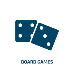 board games icon from arcade collection. Filled board games, game, board glyph icons isolated on white background. Black vector board games sign, symbol for web design and mobile apps