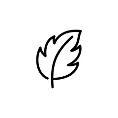 mint leaves line icon vector template