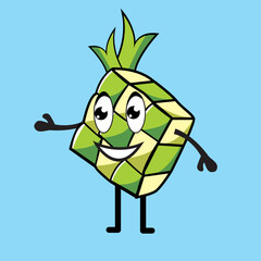 The illustration of the Ketupat character is very cute and cute, suitable for various illustrations and posters.