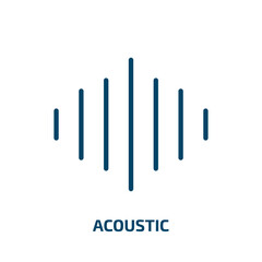 acoustic icon from music and media collection. Filled acoustic, sound, music glyph icons isolated on white background. Black vector acoustic sign, symbol for web design and mobile apps