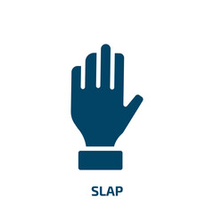 Obraz premium slap icon from people collection. Filled slap, gesture, hand glyph icons isolated on white background. Black vector slap sign, symbol for web design and mobile apps