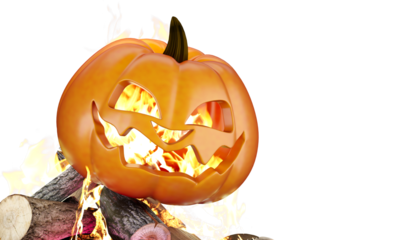 Halloween pumpkin melting candles magic potion bottle old book old sensory sand timer on old table