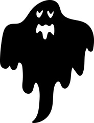 Silhouette of Halloween Ghost  Vector illustration