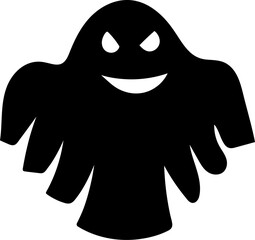 Silhouette of Halloween Ghost  Vector illustration
