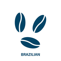 Obraz premium brazilian icon from sports collection. Filled brazilian, brazil, festival glyph icons isolated on white background. Black vector brazilian sign, symbol for web design and mobile apps