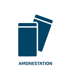 amonestation icon from sports collection. Filled amonestation, sports and competition, cards glyph icons isolated on white background. Black vector amonestation sign, symbol for web design and mobile