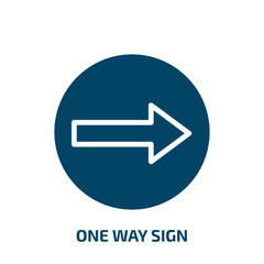 one way sign icon from traffic signs collection. Filled one way sign, arrow, road glyph icons isolated on white background. Black vector one way sign sign, symbol for web design and mobile apps