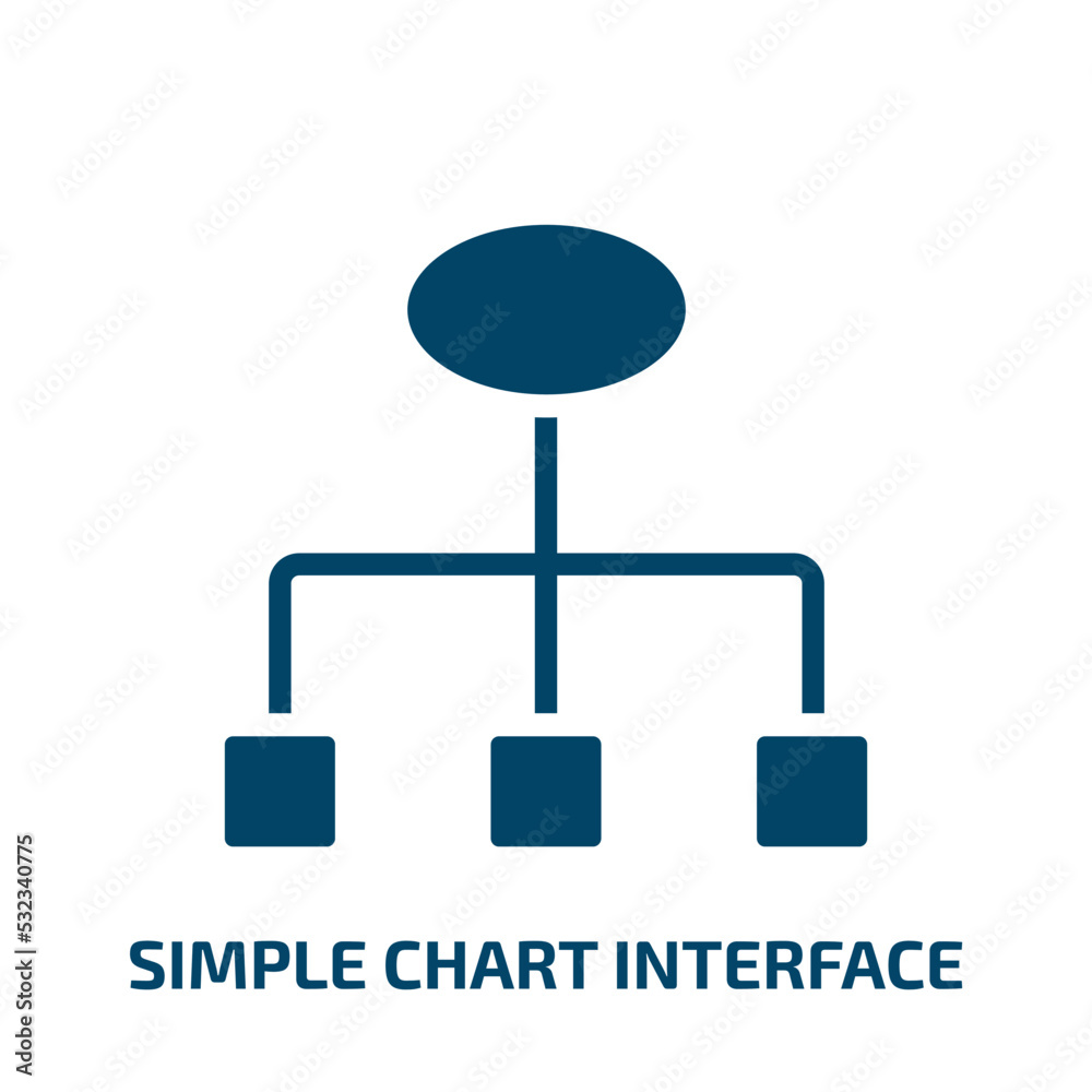 Poster simple chart interface icon from user interface collection. filled simple chart interface, interface