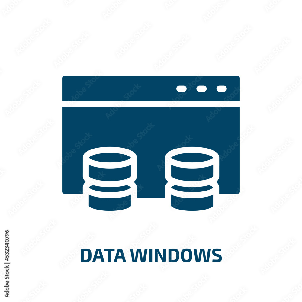 Poster data windows icon from user interface collection. filled data windows, data, internet glyph icons is