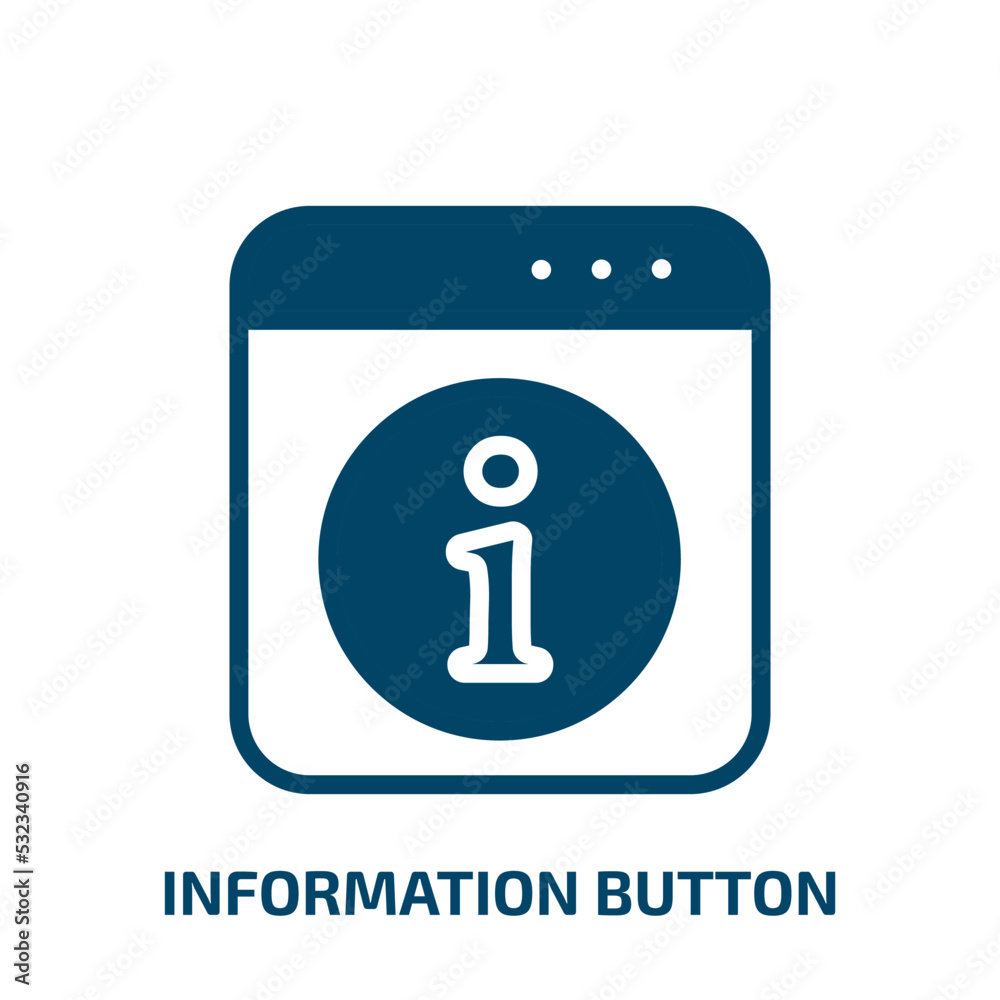 Poster information button icon from user interface collection. filled information button, button, informati