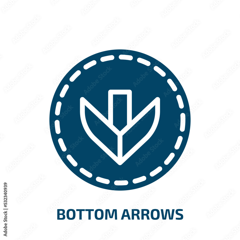 Poster bottom arrows icon from user interface collection. filled bottom arrows, arrow, bottom glyph icons i